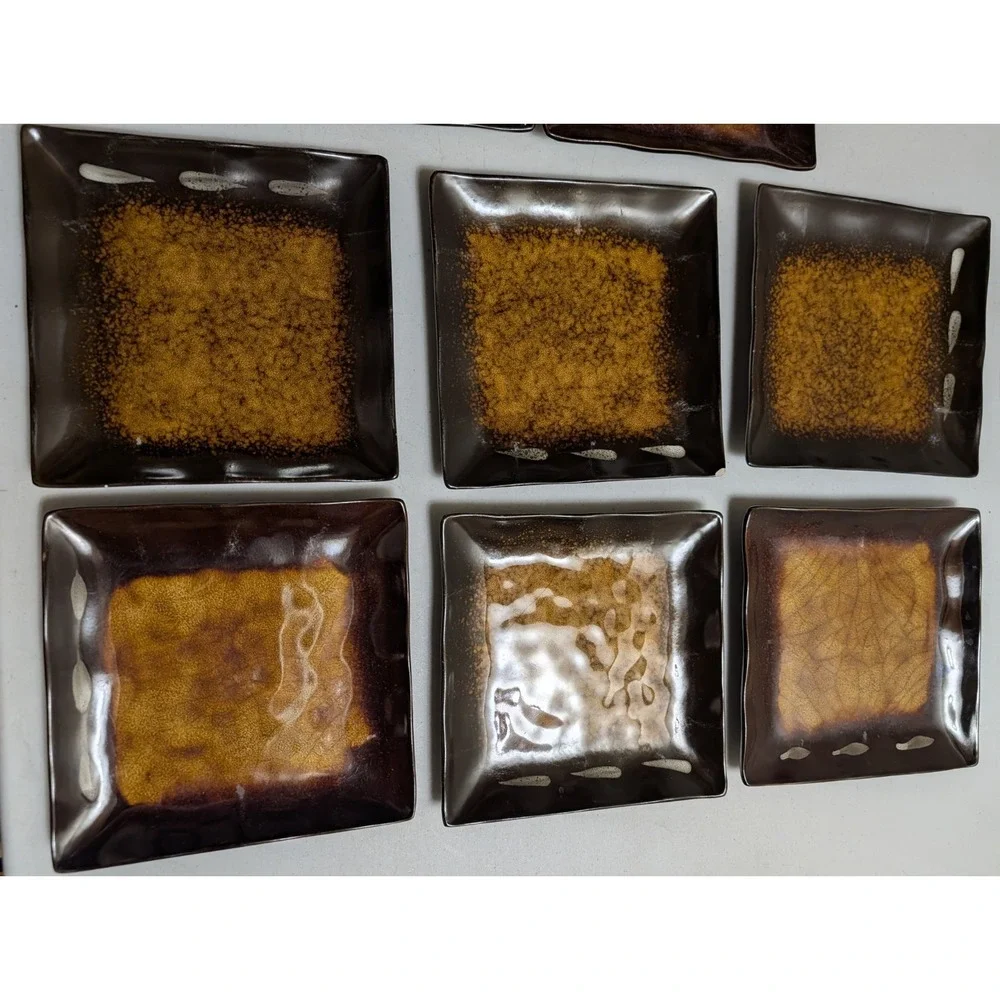 Mikasa Gallatin Stoneware Gourmet Basics‎ Square Salad Plates 7 3/4
